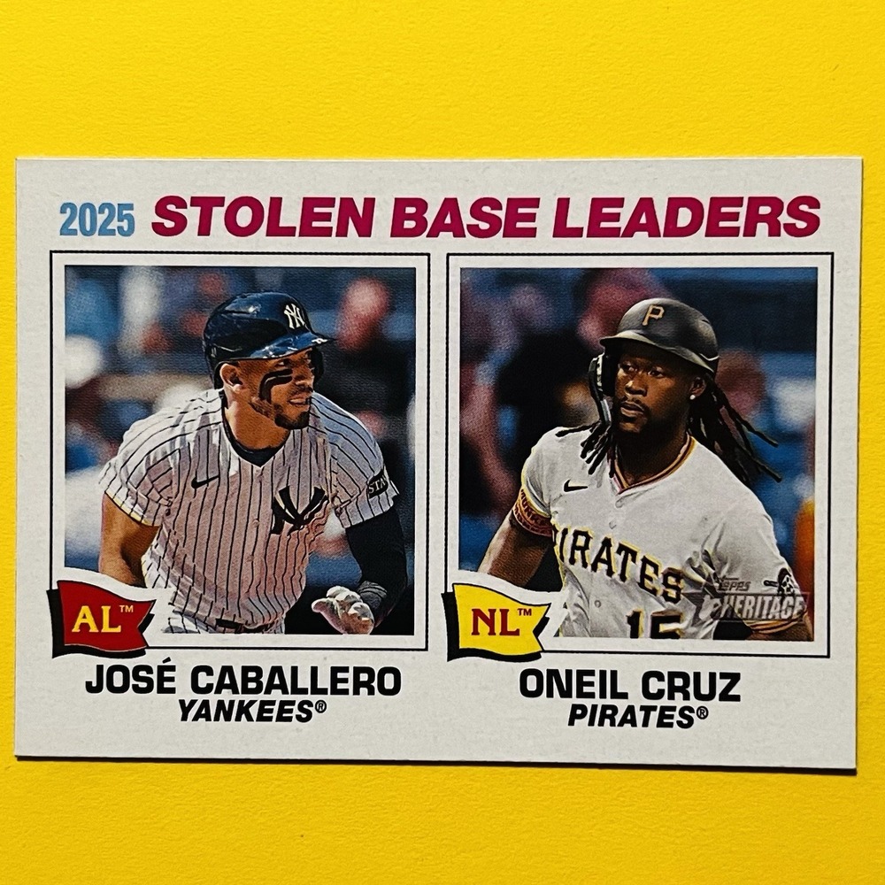 2026 Topps Heritage Stolen Base Leaders #4 Jose‎ Caballero Oneil Cruz Insert